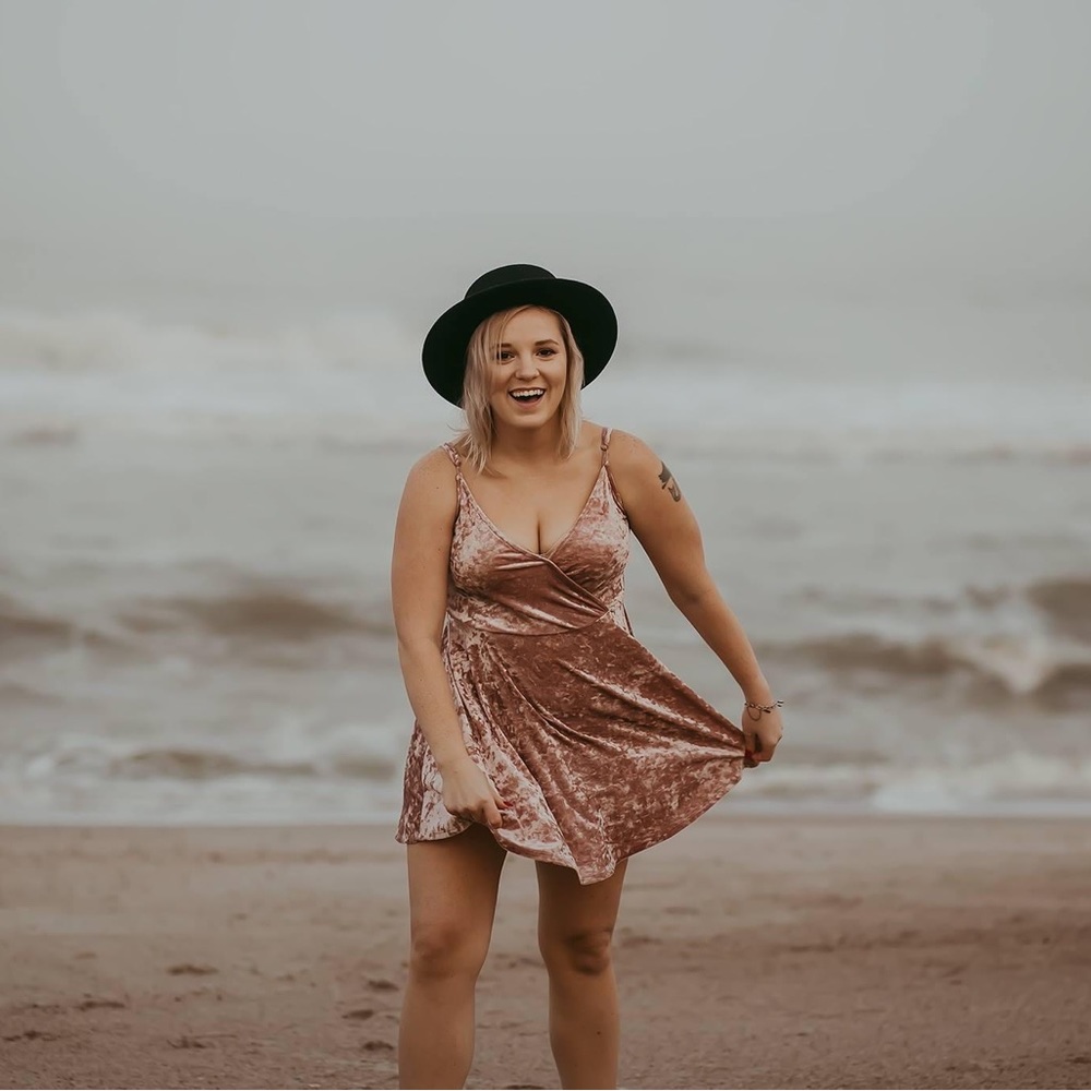 Velvet slip dress